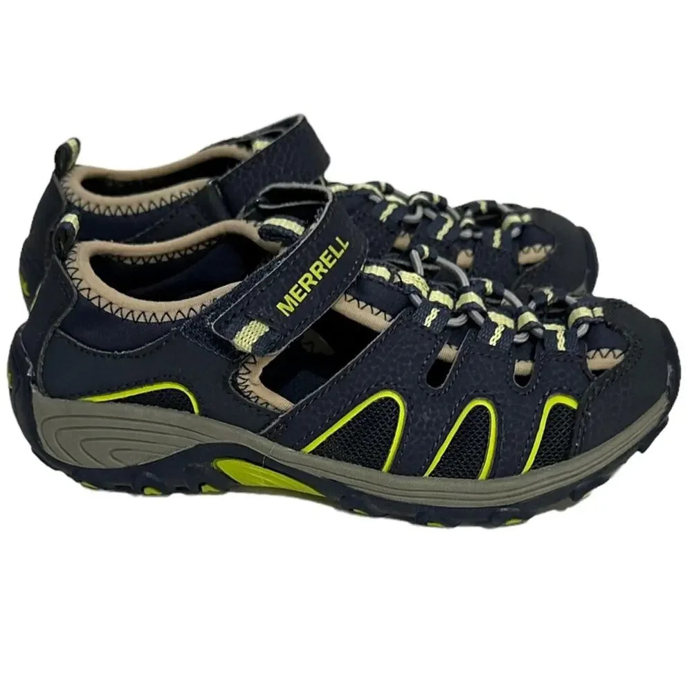 Merrell gray and green unisex boy or girl sandals size 13 - Picture 6 of 8